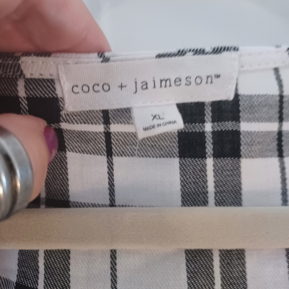 WOMENS XL NWT COCO-JAIMESON BUFFALO PLAID EMBROIDERED SHIRT - Picture 5 of 8